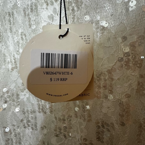 DEVYN SEQUIN MIDI SKIRT WHITE - Picture 5 of 8